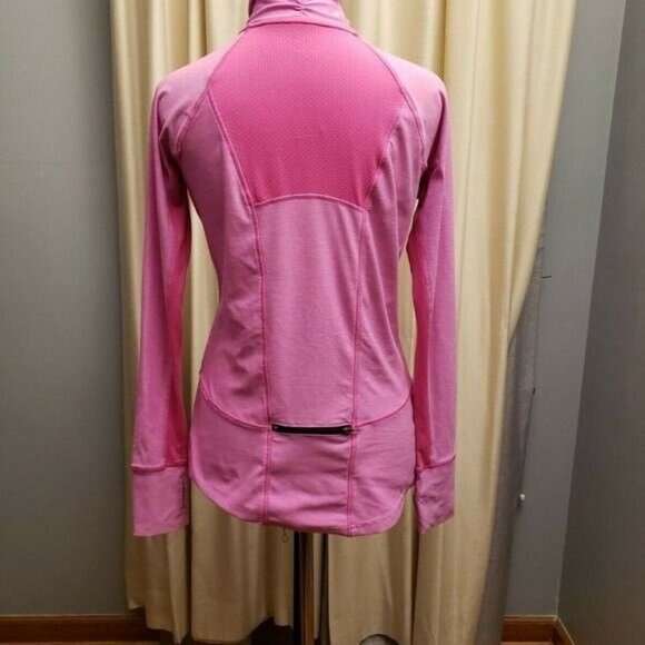 C9 Champion Heather Pink 1/4 Zip Semi Fitted Jacket Long Sleeve Thumb Hole Small - Picture 7 of 10
